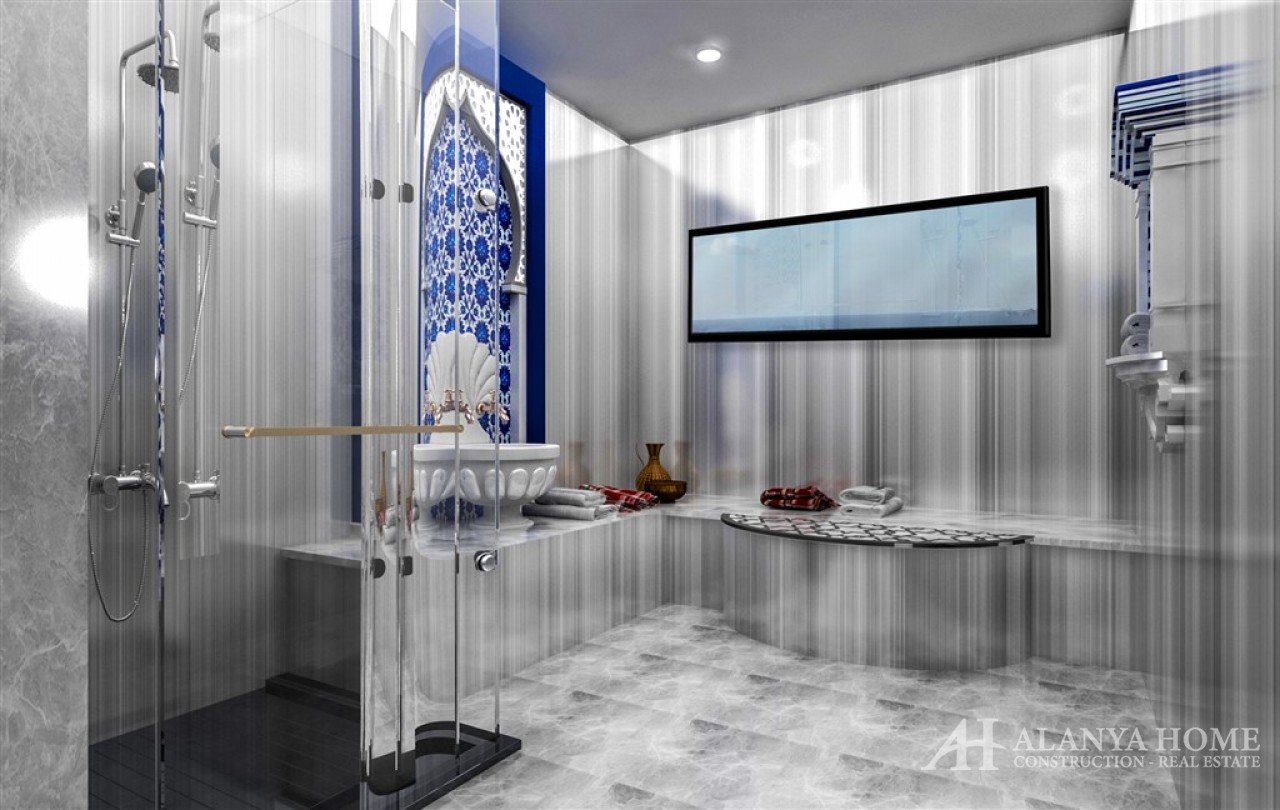 Фото покупка продажа недорогая квартира в доме жилом комплексе с турецкий хамам Алания Хоум Анталия 